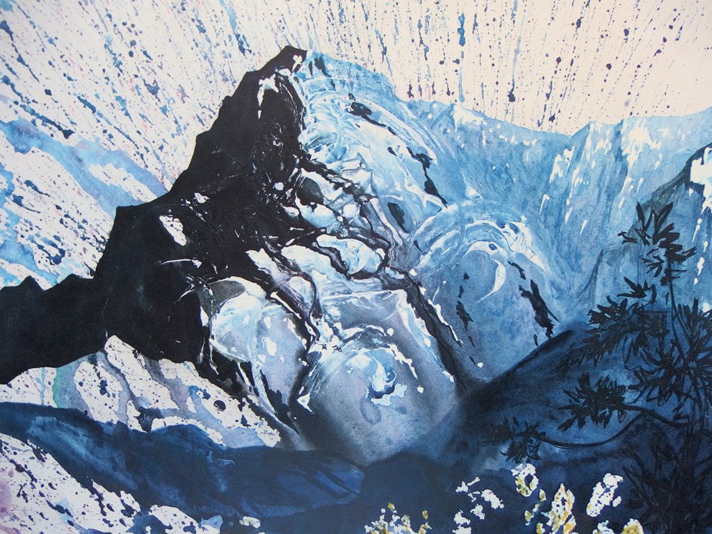 Salvador DALI : Alpes - Lithographie originale signée, SNCF Grand Modèle