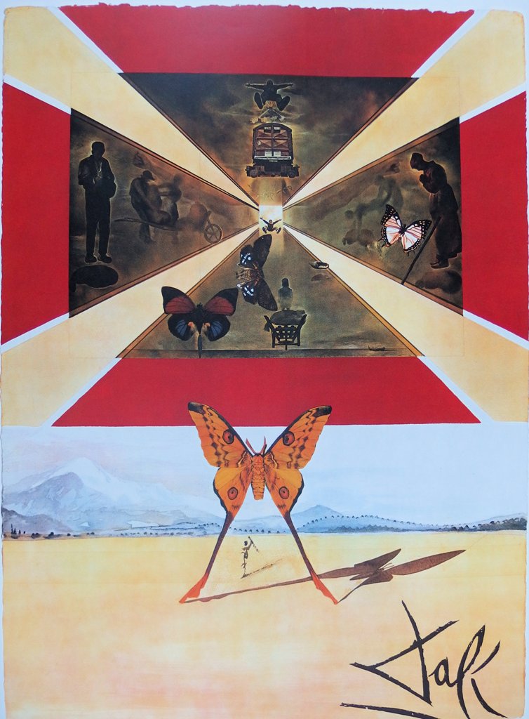 Salvador DALI : Roussillon - Lithographie originale signée, SNCF Grand Modèle