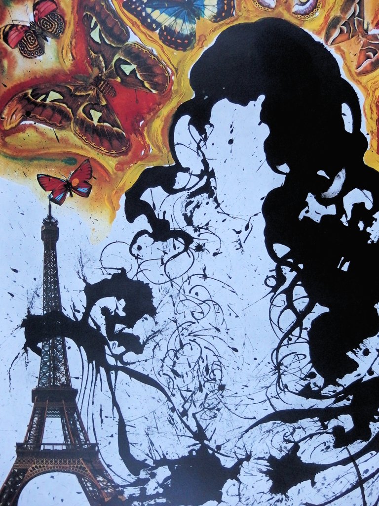 Salvador DALI : Paris, Lithographie originale signée - SNCF Grand Modèle