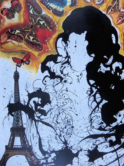 Salvador DALI : Paris, Lithographie originale signée - SNCF Grand Modèle