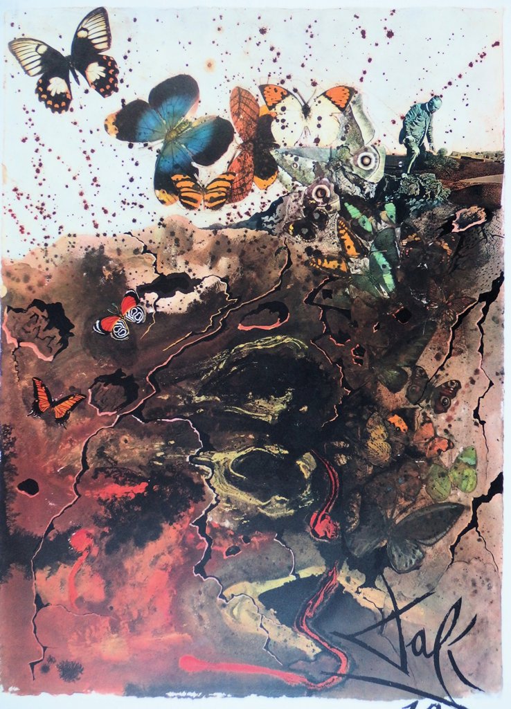 Salvador DALI : Auvergne - Lithographie originale signée, SNCF Grand Modèle