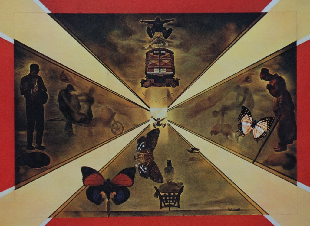 Salvador DALI : Roussillon - Lithographie originale signée SNCF, Suite Papillon