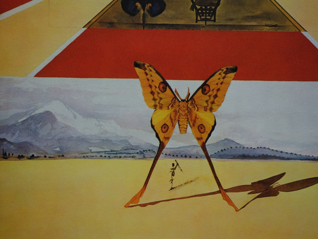 Salvador DALI : Roussillon - Lithographie originale signée SNCF, Suite Papillon