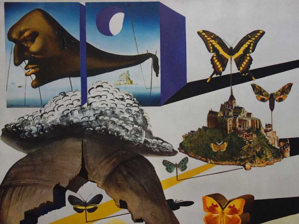 Salvador DALI : Normandie - Lithographie originale signée SNCF, Suite Papillon