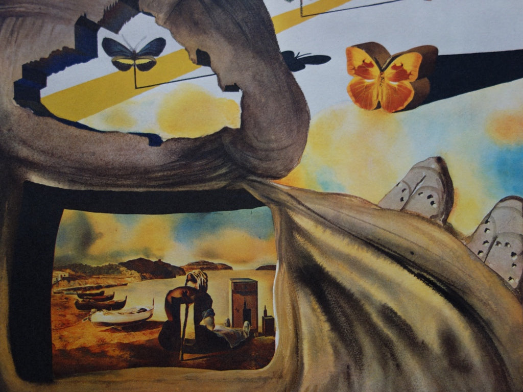 Salvador DALI : Normandie - Lithographie originale signée SNCF, Suite Papillon