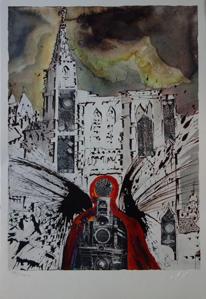 Salvador DALI : Alsace - Lithographie originale signée SNCF, Suite Papillon