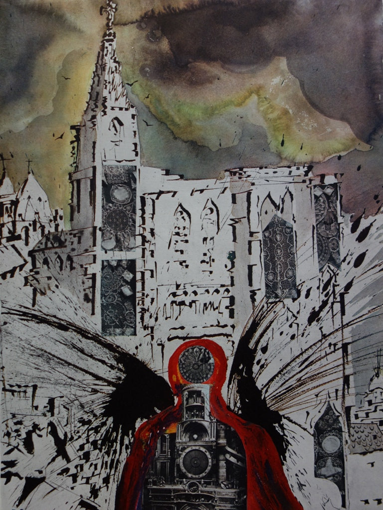 Salvador DALI : Alsace - Lithographie originale signée SNCF, Suite Papillon