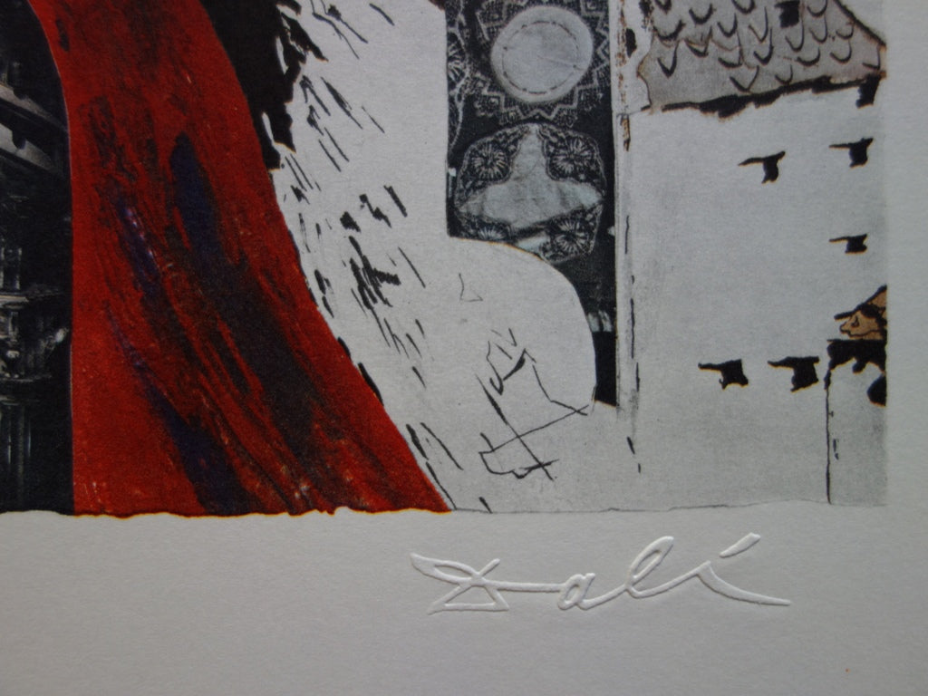 Salvador DALI : Alsace - Lithographie originale signée SNCF, Suite Papillon