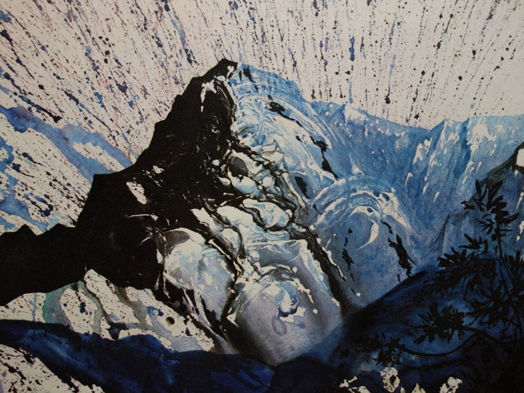Salvador DALI : Alpes - Lithographie originale signée SNCF, Suite Papillon