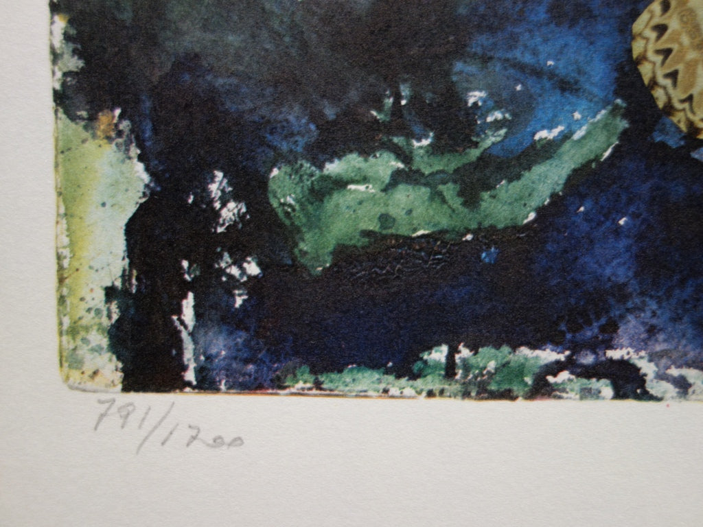 Salvador DALI : Alpes - Lithographie originale signée SNCF, Suite Papillon