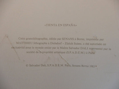 Salvador DALI: Tienta - Place in Spain, Signed Lithograph