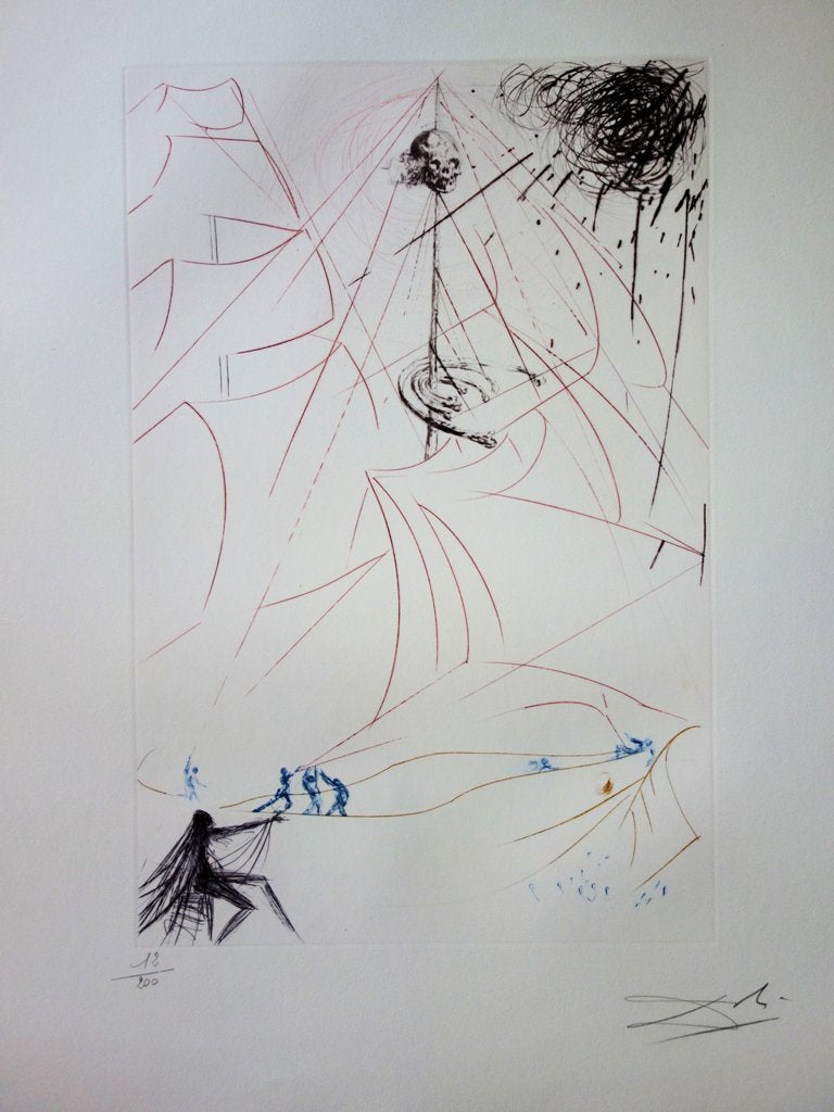 Salvador DALI: The Flying Dutchman: Homage to Wagner, Original signed engraving