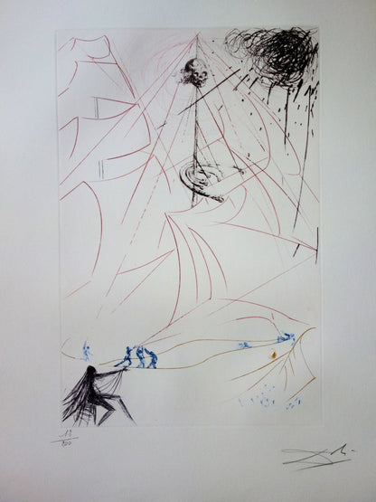 Salvador DALI: The Flying Dutchman: Homage to Wagner, Original signed engraving