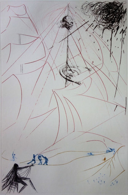 Salvador DALI: The Flying Dutchman: Homage to Wagner, Original signed engraving