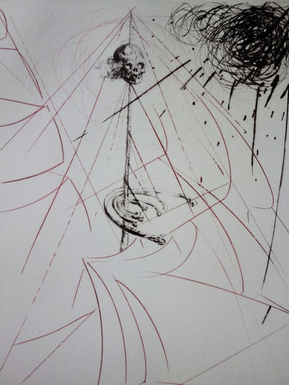 Salvador DALI: The Flying Dutchman: Homage to Wagner, Original signed engraving
