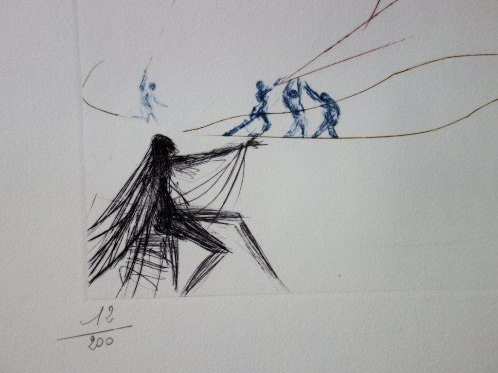 Salvador DALI: The Flying Dutchman: Homage to Wagner, Original signed engraving