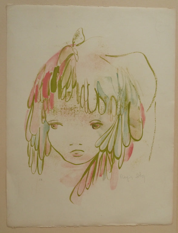 Régis DHO : La fée - Lithographie originale signée