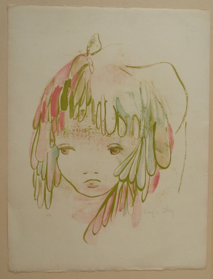 Régis DHO : La fée - Lithographie originale signée