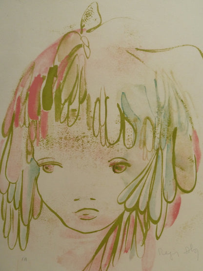 Régis DHO : La fée - Lithographie originale signée