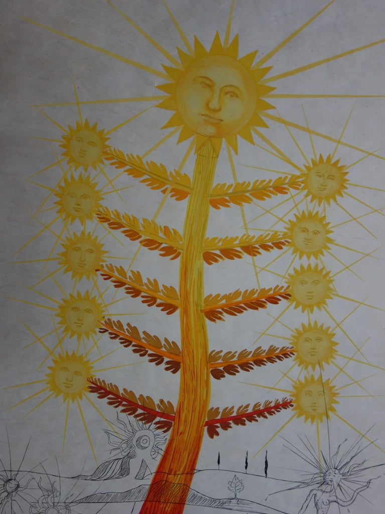 Salvador DALI : Soleil - Gravure originale signée