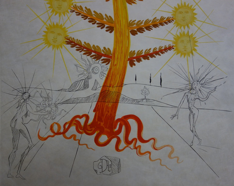 Salvador DALI : Soleil - Gravure originale signée