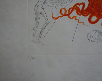 Salvador DALI : Soleil - Gravure originale signée