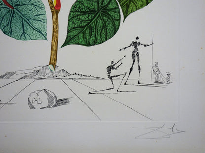 Salvador DALI : Bégonia, Le coeur - Gravure originale signée