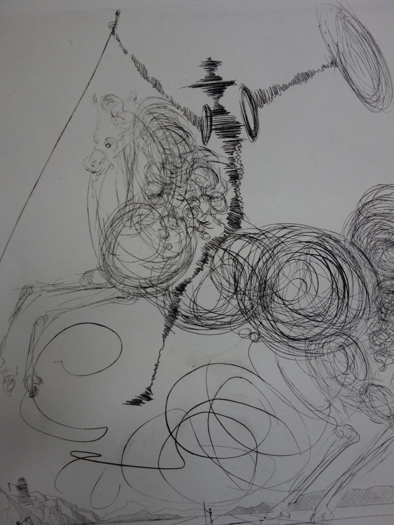 Salvador DALI : Don Quichotte - Gravure originale signée