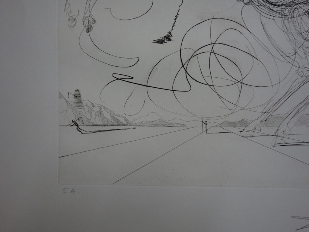 Salvador DALI : Don Quichotte - Gravure originale signée