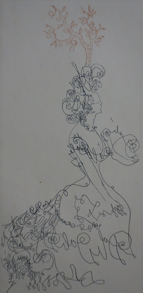 Salvador DALI : La Dame de l'Orangerie - Gravure originale signée