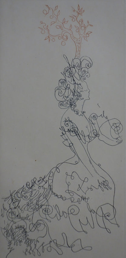 Salvador DALI : La Dame de l'Orangerie - Gravure originale signée