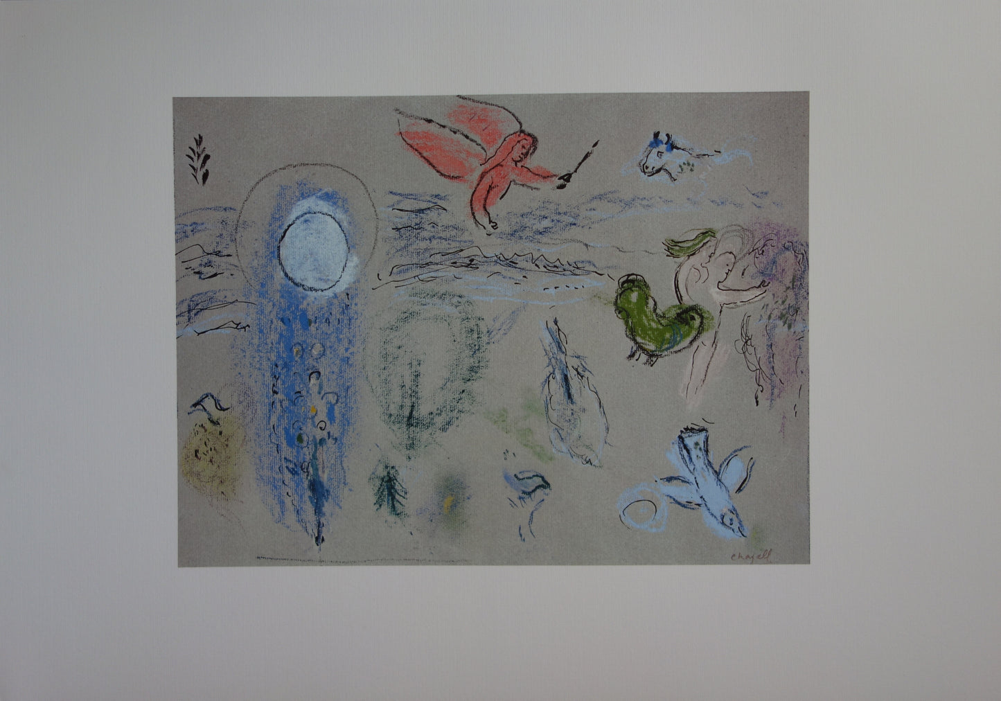 Marc CHAGALL: Adam and Eve expelled from paradise - Signed lithograph
