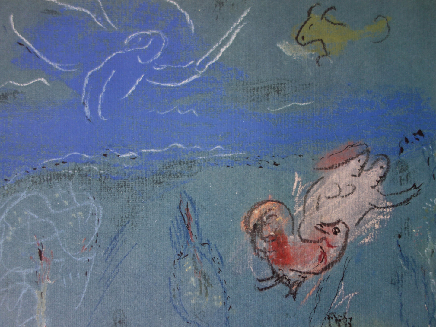 Marc CHAGALL : Adam et Eve chassés du paradis - Lithographie signée