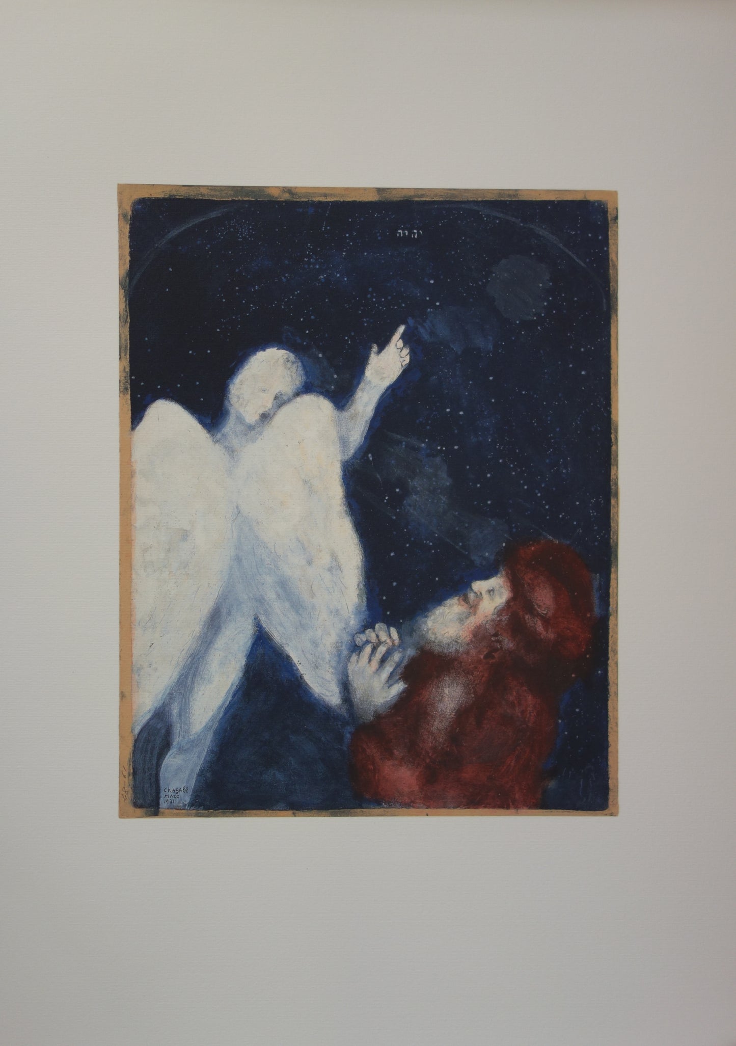 Marc CHAGALL: Noé recibe el encargo de construir el Arca - Litografía firmada