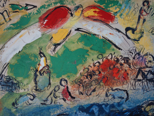 Marc CHAGALL: Noé y el arco iris - Litografía firmada