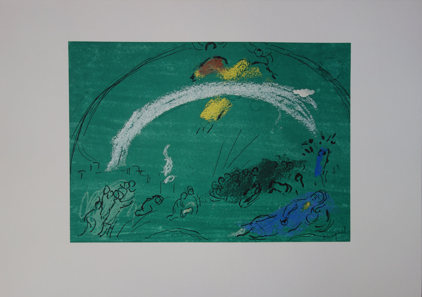 Marc CHAGALL : Noé et l'arc-en-ciel - Lithographie signée