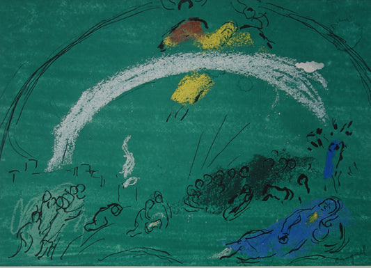 Marc CHAGALL : Noé et l'arc-en-ciel - Lithographie signée
