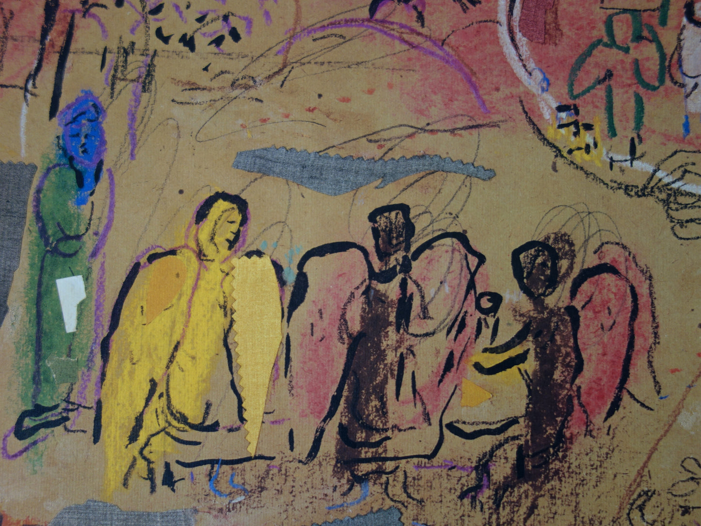 Marc CHAGALL: Abraham and the three Angels - Signed lithograph