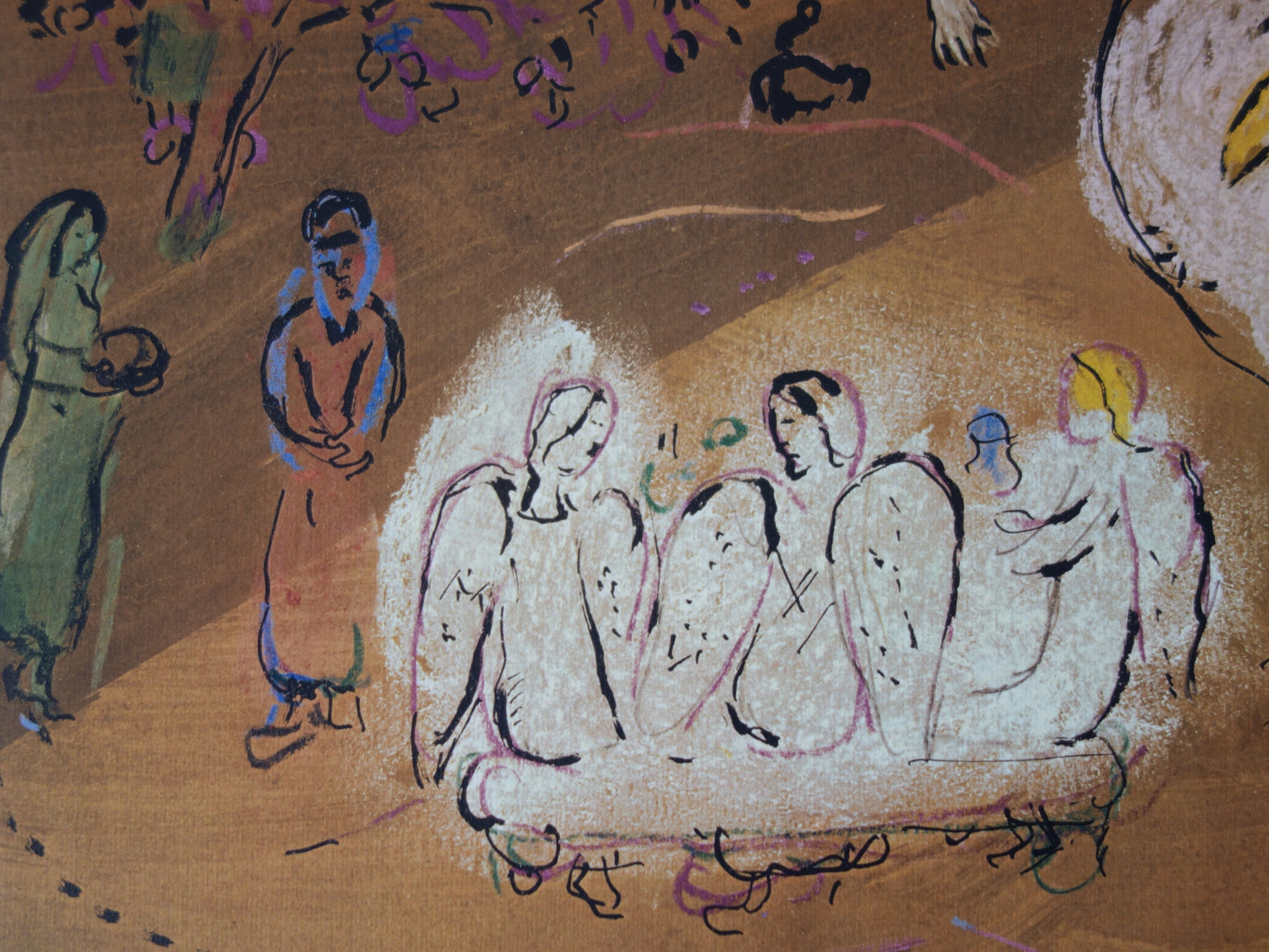 Marc CHAGALL : Abraham et les trois Anges - Lithographie signée