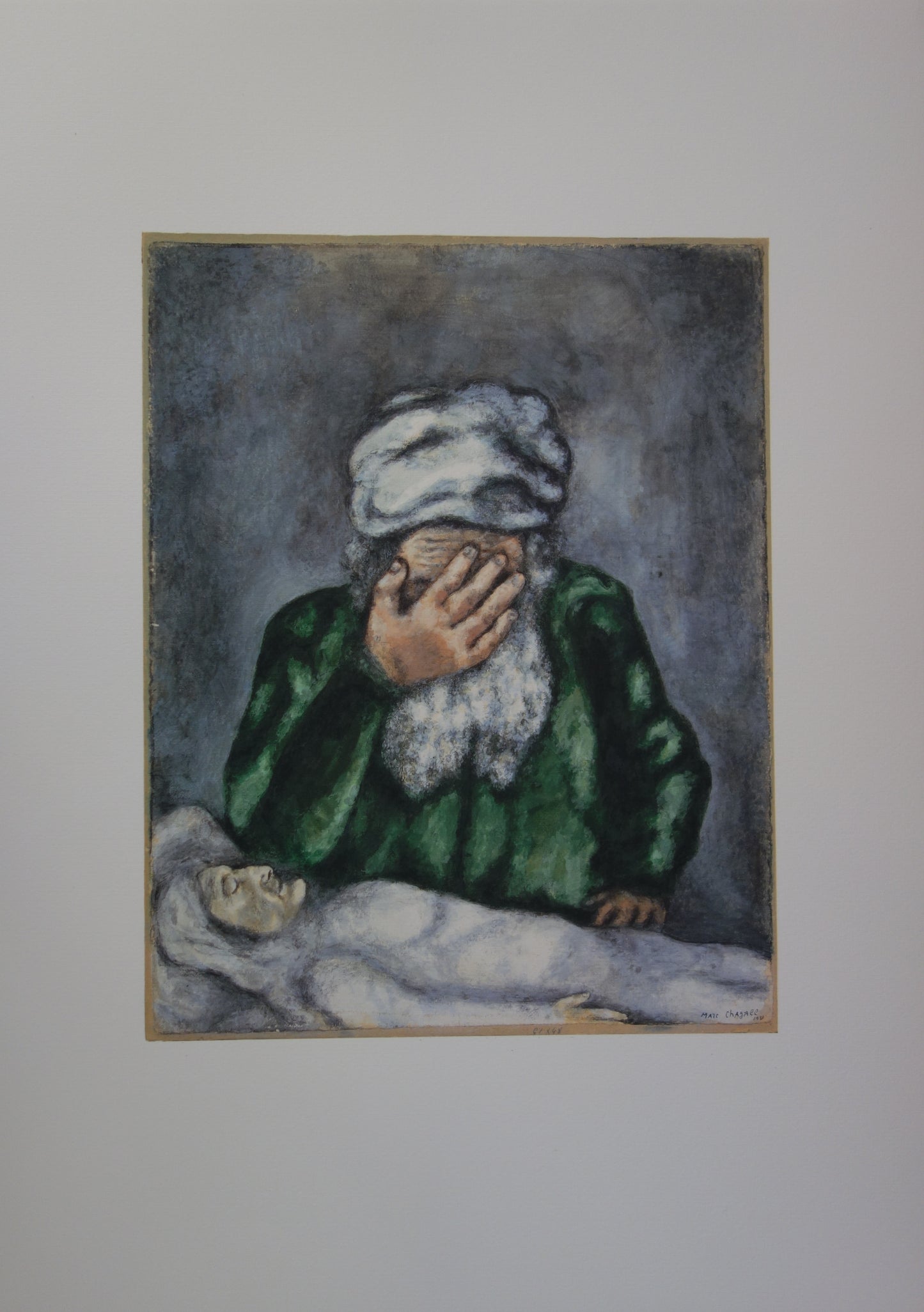 Marc CHAGALL : Abraham pleurant Sarah - Lithographie signée