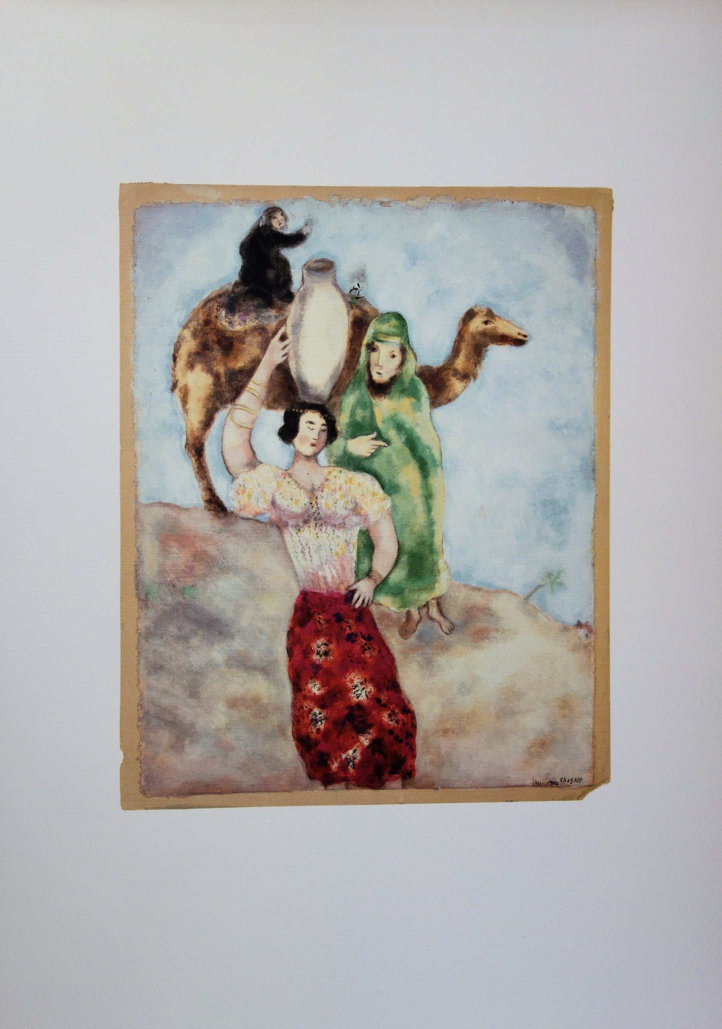 Marc CHAGALL : Eliezer et Rebecca - Lithographie signée