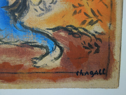 Marc CHAGALL: Jacob's Wrestling with the Angel - Signed Lithograph