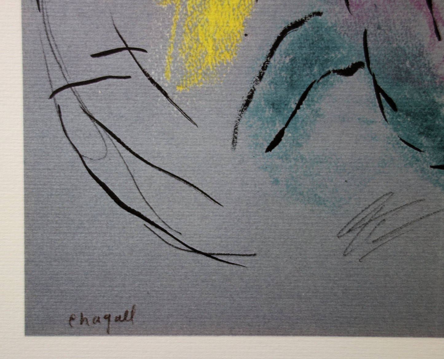 Marc CHAGALL : La lutte de Jacob avec l'Ange - Lithographie signée