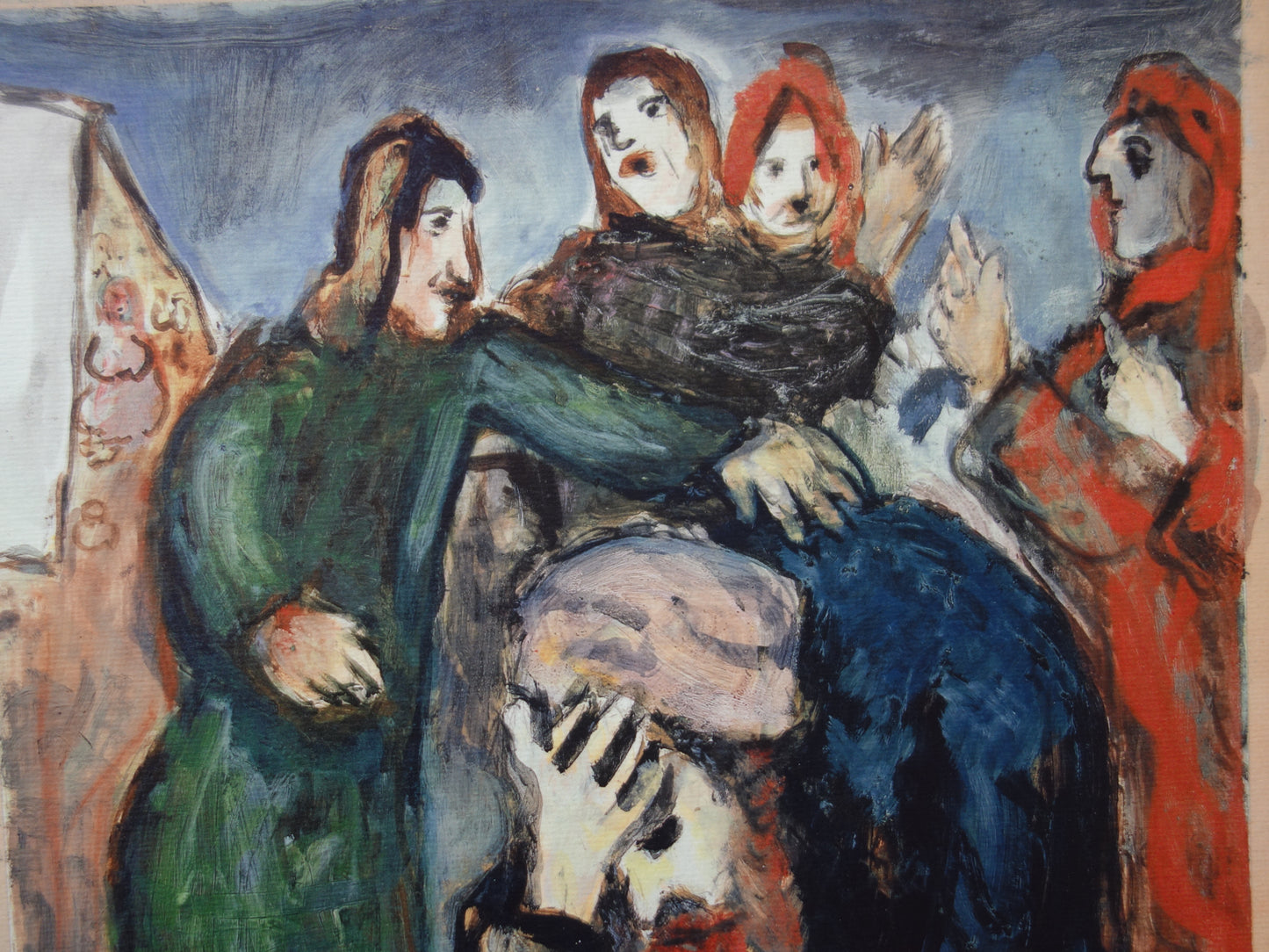 Marc CHAGALL : Jacob pleure sur la tunique de Joseph - Lithographie signée