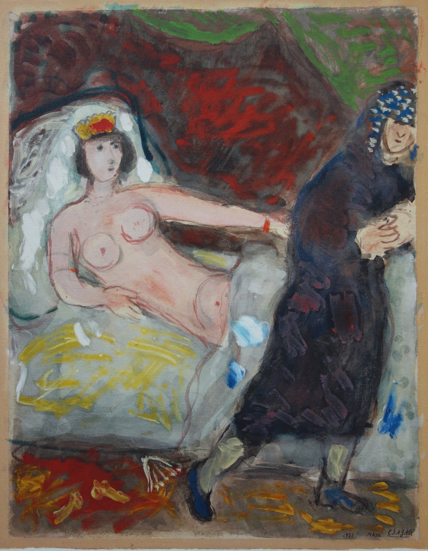 Marc CHAGALL : Joseph et la femme de Putiphar - Lithographie signée