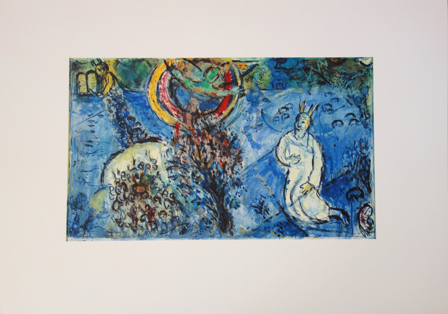 Marc CHAGALL : Moïse devant le buisson ardent - Lithographie