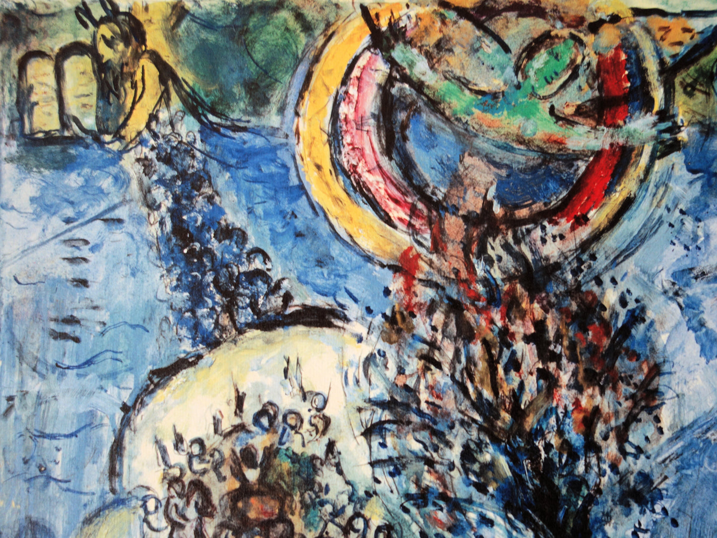 Marc CHAGALL : Moïse devant le buisson ardent - Lithographie