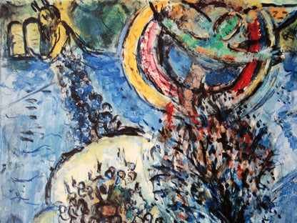 Marc CHAGALL : Moïse devant le buisson ardent - Lithographie