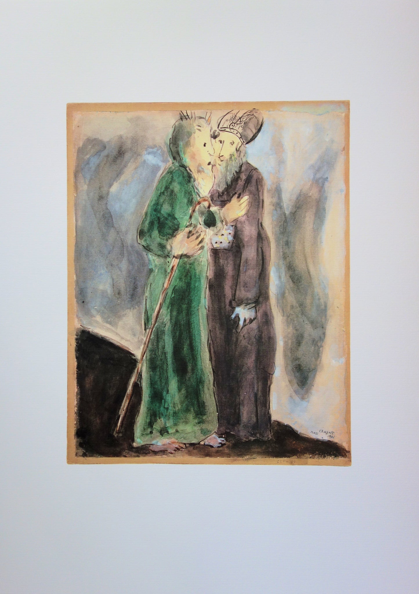 Marc CHAGALL : Moïse et Aaron - Lithographie signée