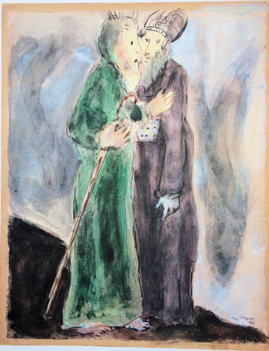 Marc CHAGALL : Moïse et Aaron - Lithographie signée